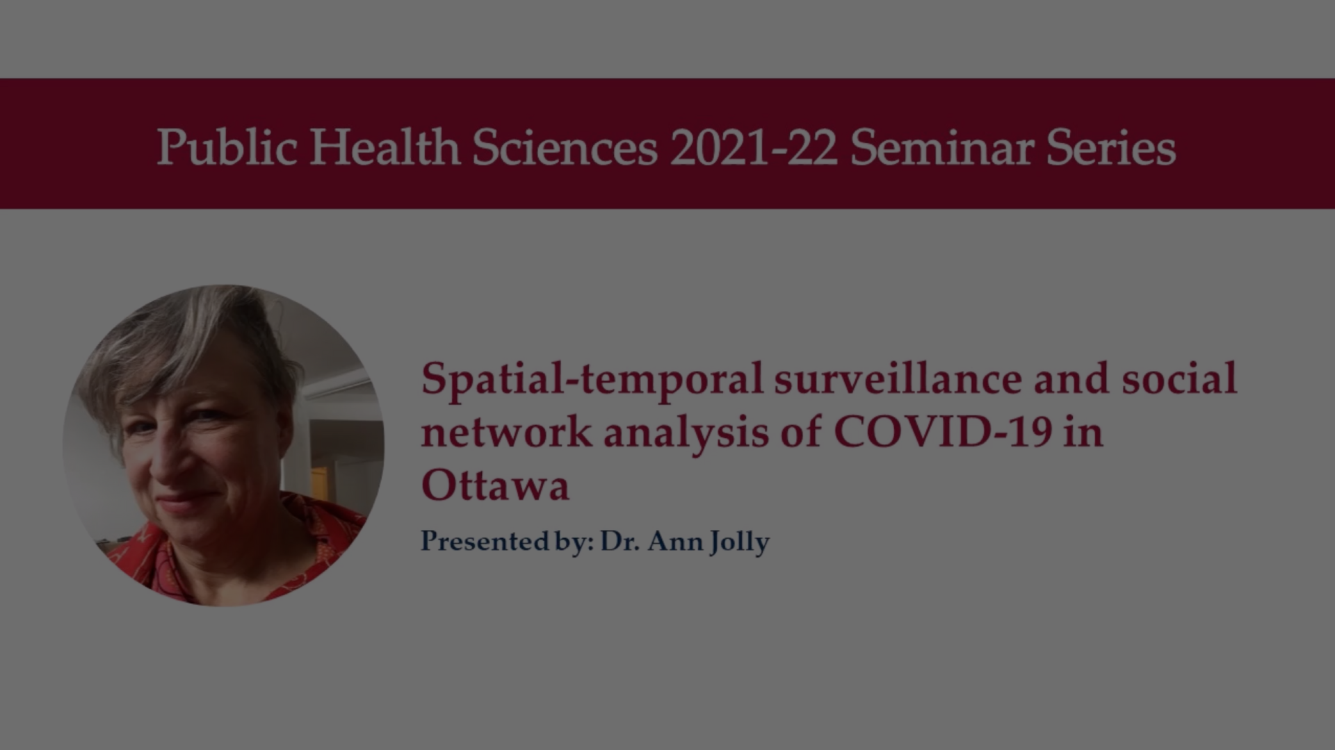 Jan 26, 2022 | Spatial-Temporal Surveillance and Social Network Analysis of COVID-19 in Ottawa